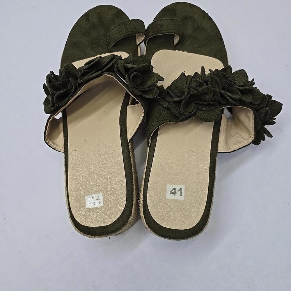 Women's Summer Sandals Platform Open Toe Flip Flops Green Size US9/EU41 - Picture 13 of 14